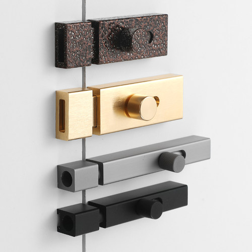 爵跃免打孔插销门栓玻璃木门锁