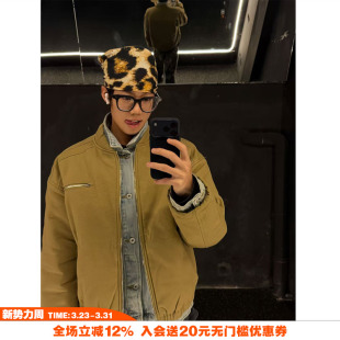 廓形原生帆布设计感保暖卡其色棉服工装 休闲短款 外套 美式 NOVACAM