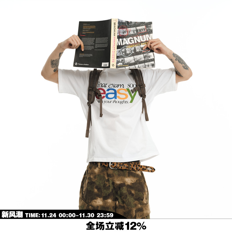 NOVACAM字母高街基础短袖T恤