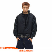 复古美式 短款 cleanfit版 NOVACAM 型vibe皮袖 加厚棉服棒球夹克外套