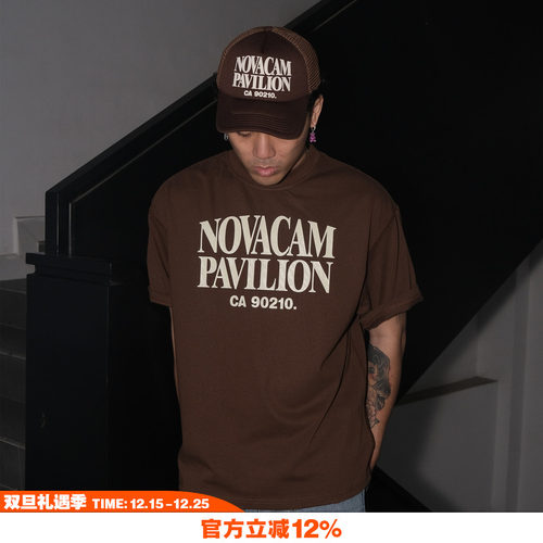 字母短袖短袖NOVACAM简约