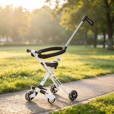 儿童三轮推车轻便可折叠新生儿宝宝手推车承重25kg