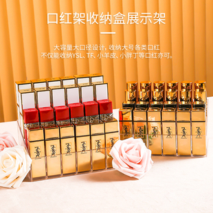 口红收纳盒网红家用桌面化妆品分类置物架亚克力带盖多格口红支架