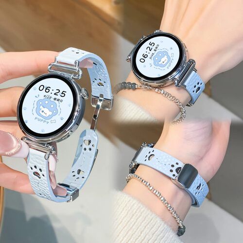 荔枝纹镂空Paws适用华为GT6pro手表表带新款磁吸gt5可爱女watch5