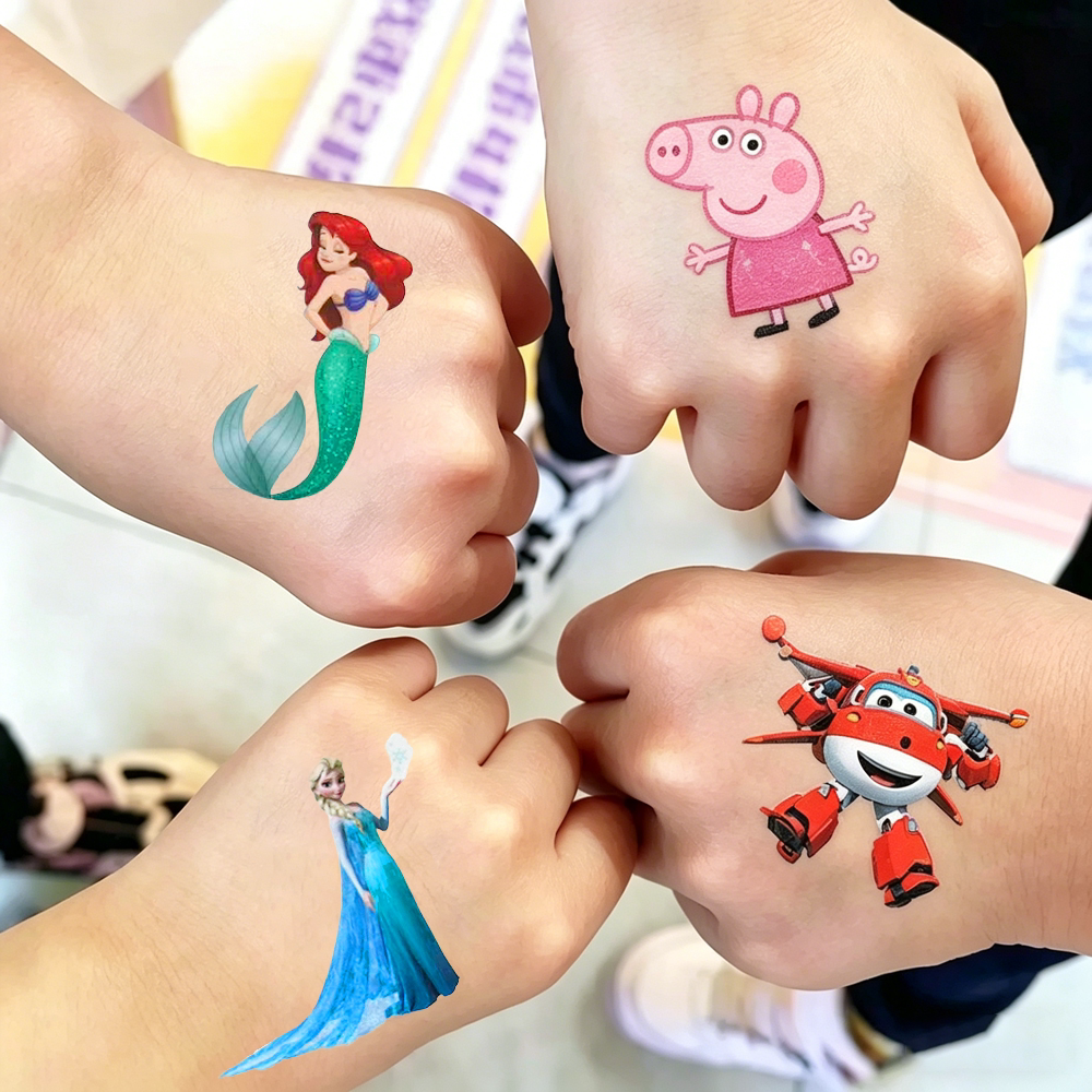 小猪佩奇纹身贴小马儿童转印贴纸男女孩安全防水宝宝卡通水印贴画