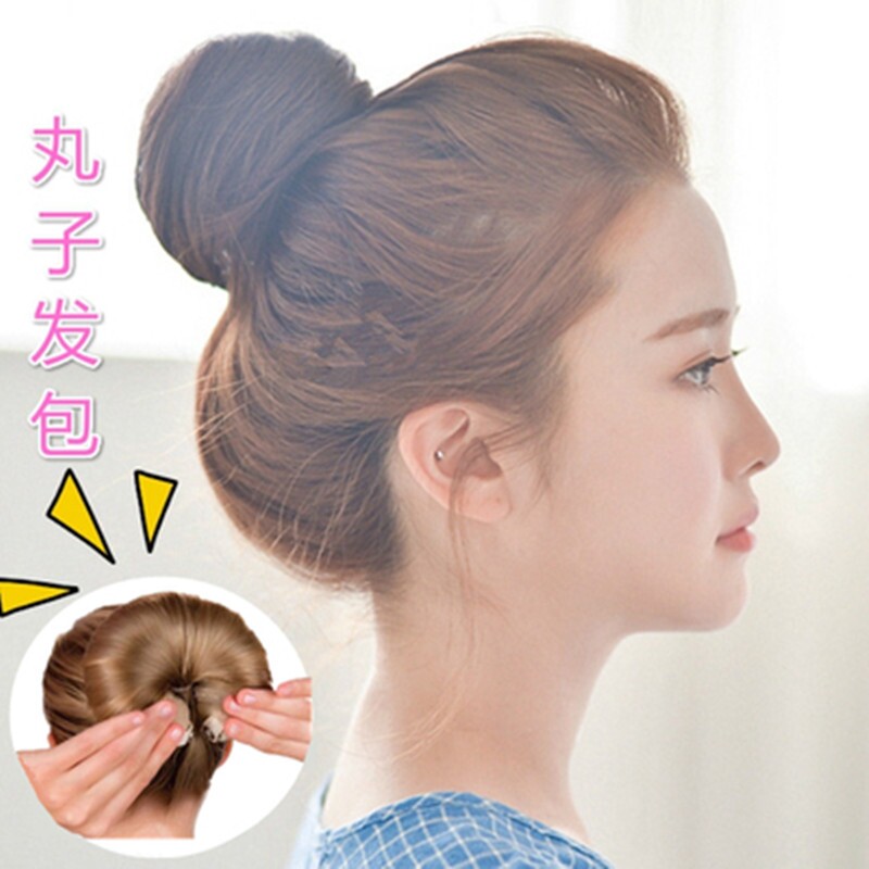 女童丸子头发饰儿童盘发器苞头布艺盘发造型工具小号卷发棒