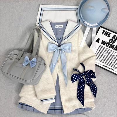 jk制服套装冬装西夜家JK原创正版水手服秋冬保暖套装学生校服jk制