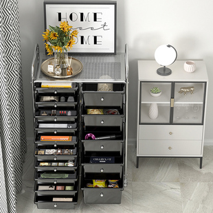 客厅收纳柜置物架家用塑料柜子化妆品零食储物柜抽屉式杂物收纳柜