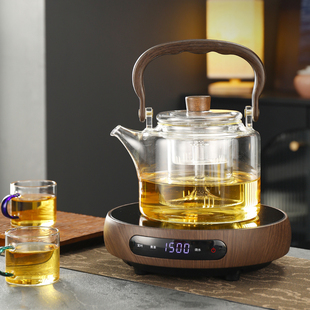 新款 定时保温煮茶炉 1500W煮茶电陶炉多功能煮茶器围炉电茶炉套装