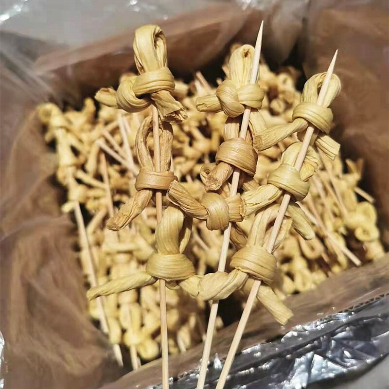 豆扣豆结120串炸串烧烤卤味火锅食材素串麻辣烫豆腐串豆皮豆干串