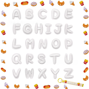 饰 9数字熨烫自粘贴手工diy装 1.6cm迷你英文字母A Z刺绣补丁贴0