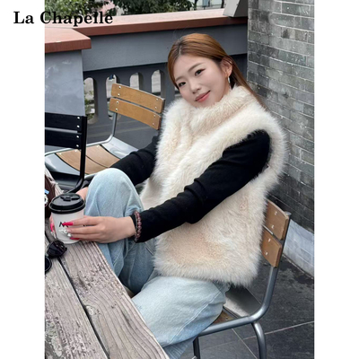 拉夏贝尔秋冬季高级感仿羊羔绒