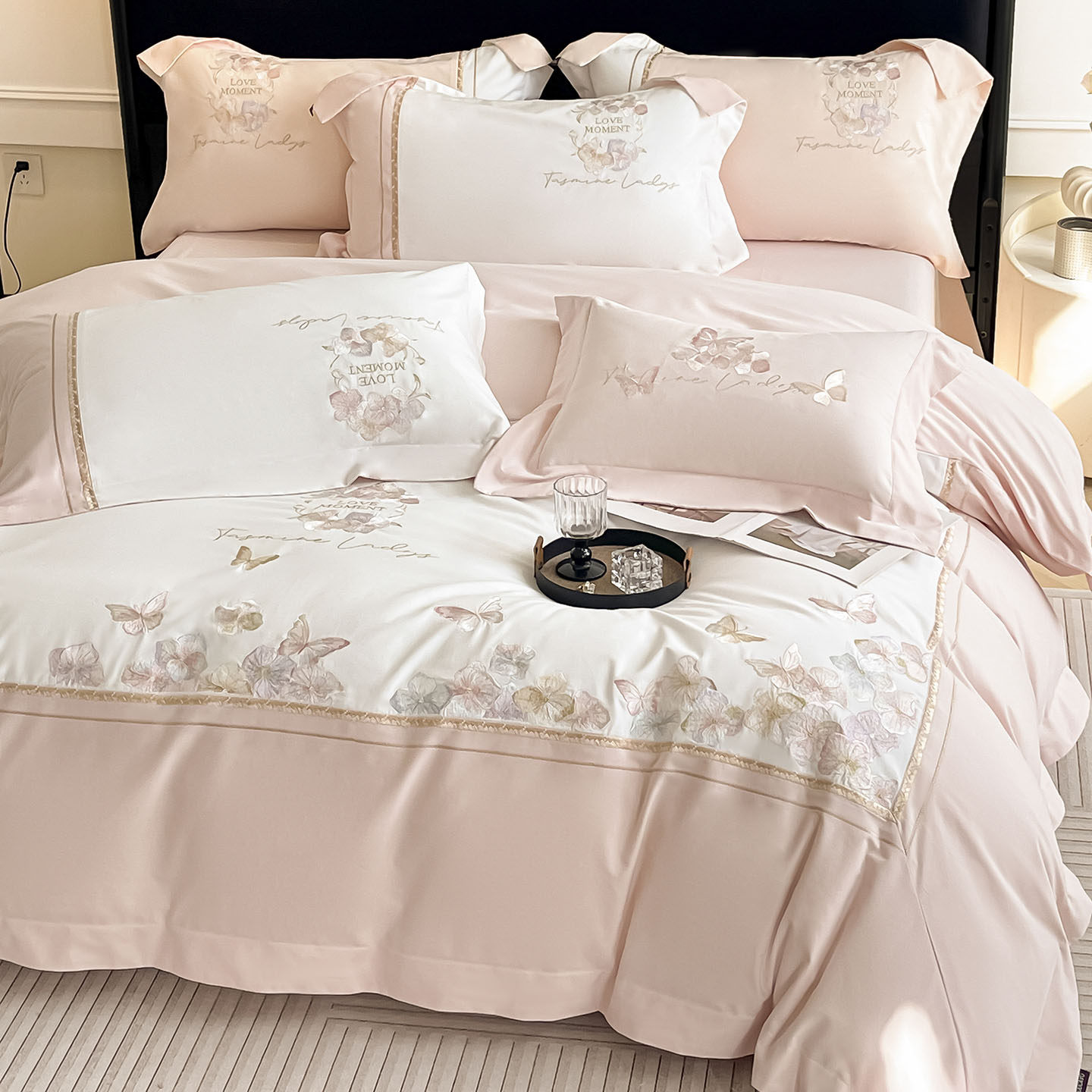 2026秋冬A类加厚保暖全棉磨毛四件套纯棉刺绣被套床单高级感床笠4,床上用品,床品套件/四件套/多件套,淘宝优惠券,粉丝福利购,淘宝优惠卷