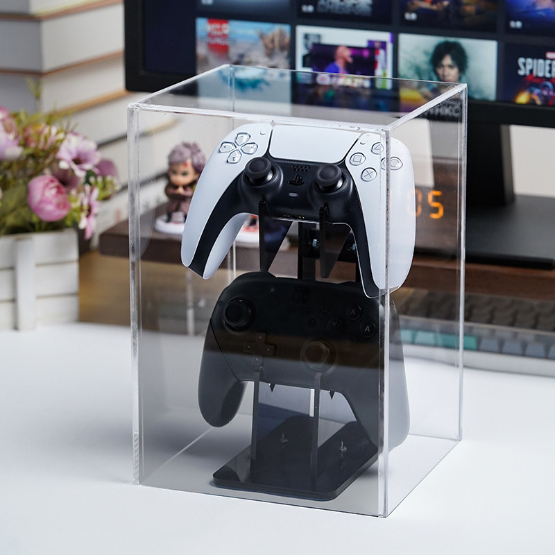 아크릴 범용 게임 콘솔 더블 레이어 핸들 브래킷 보관 XBOX 브래킷 스위치 핸들 보관 먼지 커버