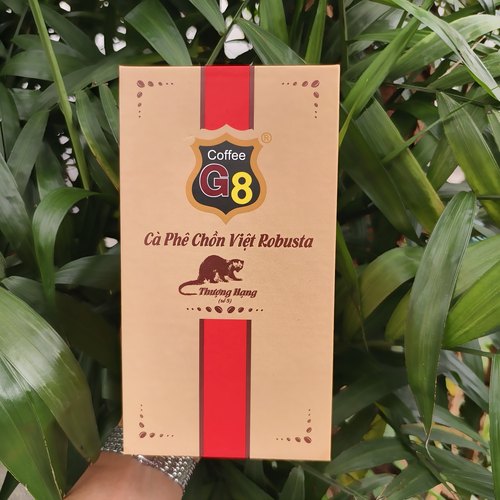 越南代购原装G8 Robusta罗布斯塔研磨滴漏香醇提神猫屎咖啡粉500g