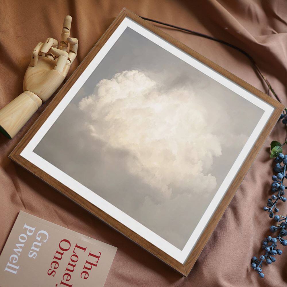 米范家 北欧风摄影装饰画 客厅云淡风轻云朵高级灰极简文艺挂画
