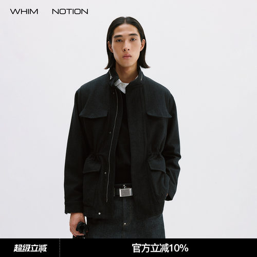 WHIMNOTION 26AW「羊毛M65」猎装夹克可调节收腰休闲重磅毛呢外套
