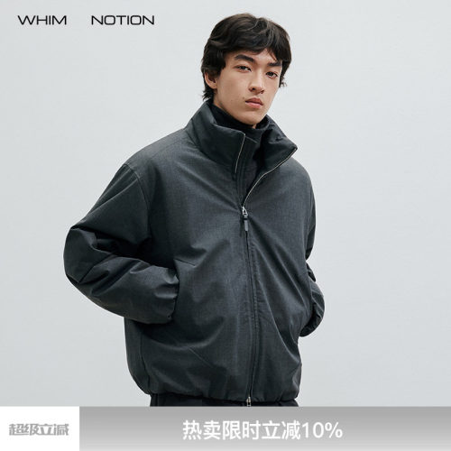 WHIMNOTION 25AW「立体分割结构」3M新雪丽羊毛混纺立领棉服夹克