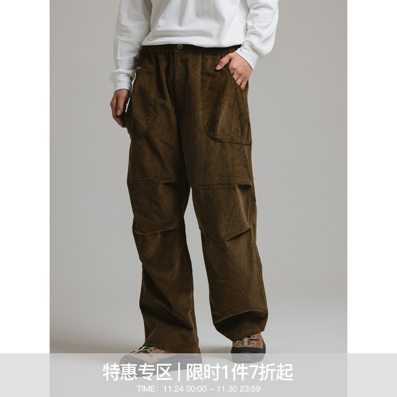 whimnotion长裤立体袋日系灯芯绒