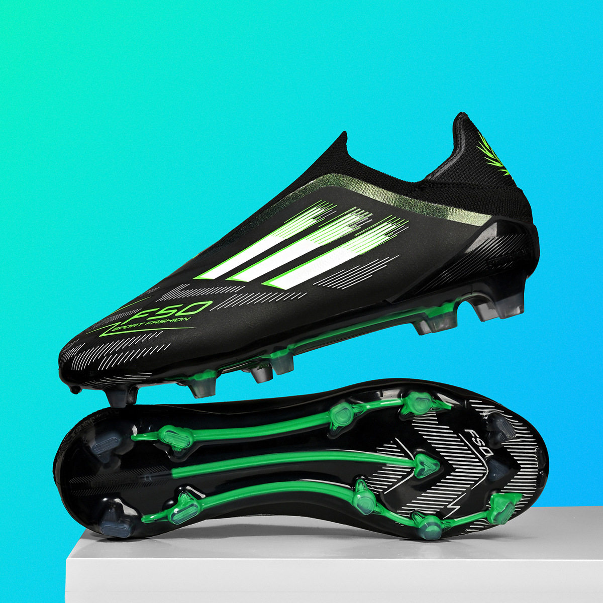 奥莱专柜C罗刺客足球鞋长钉AG碎钉TF男女款耐磨训练青少年学生人