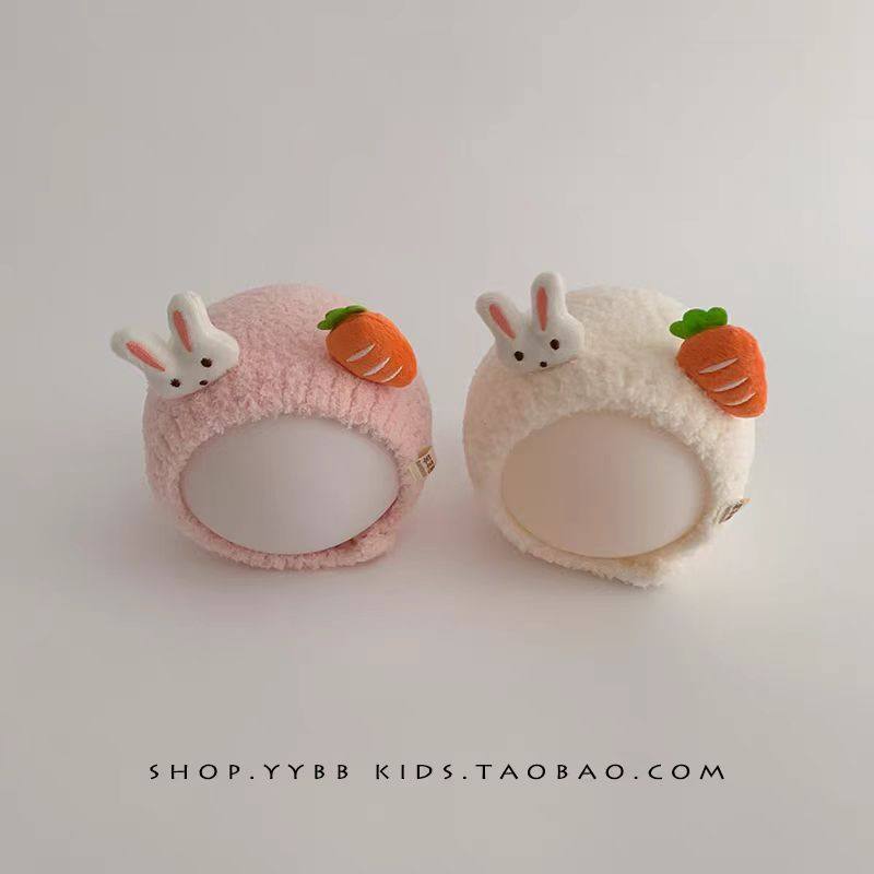 婴儿帽子秋冬季保暖加厚针织毛线帽男女宝宝小月龄可爱卡通护耳帽