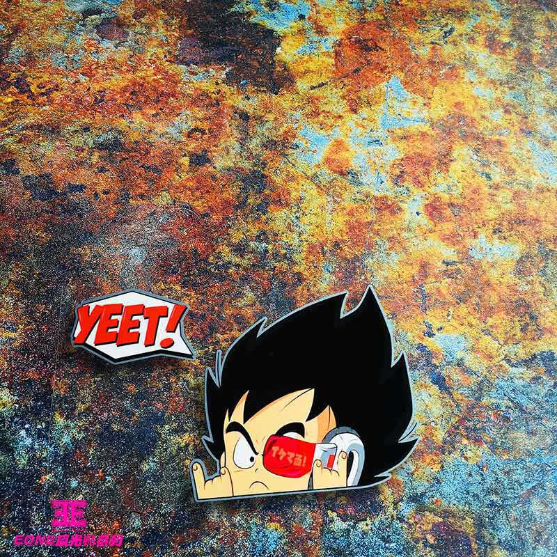 eone反光车贴七龙珠小悟空龙珠探测器摇滚手势可爱卡通漫画潮贴纸