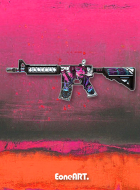 EONE反光车贴游戏CS黑色魅影M4汽车摩托公路车行李箱头盔防水贴纸