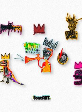 EONE反光车贴Bas街头涂鸦系列3汽车摩托头盔装饰室内室外防水贴纸