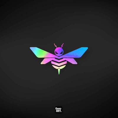 变形金刚大黄蜂标志镂空防水贴纸