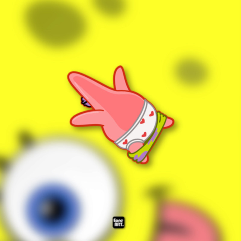 eone反光车贴 海绵宝宝派大星搞笑大马趴 室内外玻璃平面防水贴纸