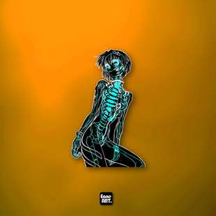 EONE反光车贴EVA绫波丽X光骨骼效果汽车电摩行李箱室内外防水贴纸