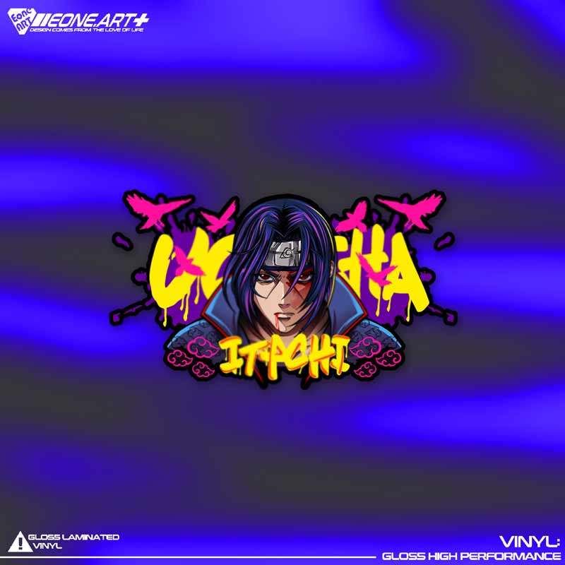 eone反光车贴火影忍者宇智波鼬乌鸦幻术车身玻璃电动车拉杆箱贴纸