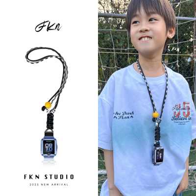 12色手工编织挂绳适用于华为儿童电话手表5X/5Xpro卡通挂脖挂绳活力版4X/4Pro/3X/3Pro/3S调节手表配件新耀版