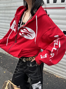 「拽姐全红」美式小帅无性别毛线圈重工外套