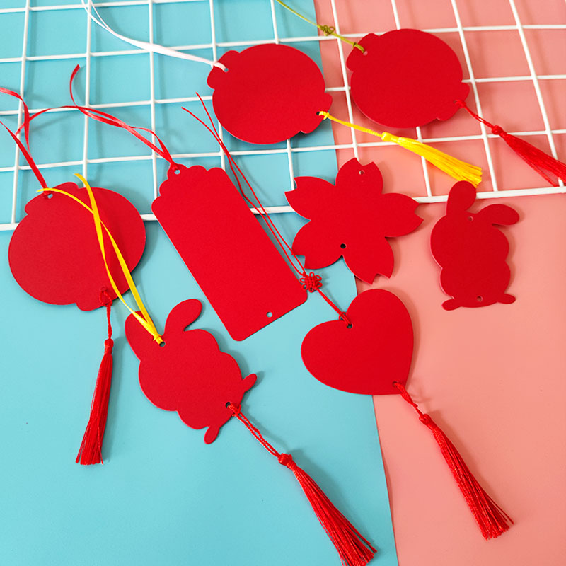 喜庆新年许愿卡空白diy心愿卡