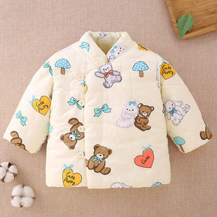 宝宝手工棉衣纯棉花新生儿童小孩冬季加厚棉袄婴幼儿上衣棉服冬装
