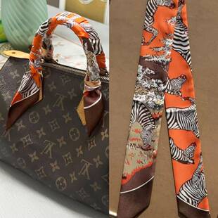 lv5&vv20真丝绑包丝带系缠包带speedy手柄保护丝巾飘带水桶包丝带