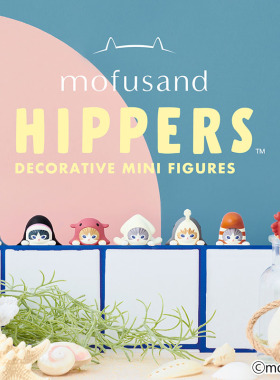 hippers&Mofusand猫福桑迪盲盒潮玩车载手机装饰品摆件趴趴天使
