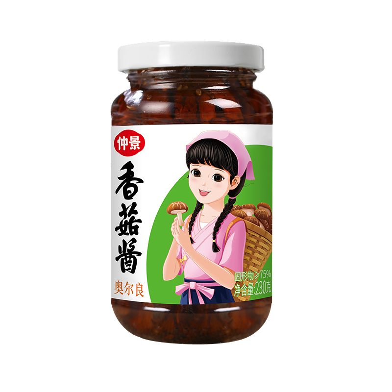 仲景香菇酱奥尔良味230g瓶装罐装香辣麻辣蘑菇酱拌饭酱拌面下饭菜