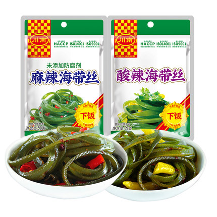 川南53g袋装麻辣海带丝酸辣带群下饭菜香辣咸菜早餐榨菜开袋即食