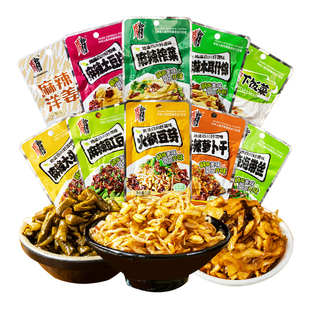虎将下饭榨菜麻辣海带丝萝卜干大头菜土豆片洋姜火锅豆芽小包袋装