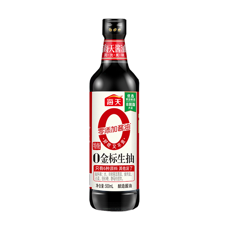 海天0金标零添加酱油特级酿造