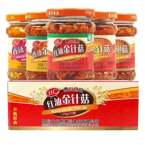 惠川罐装红油金针菇开味下饭菜