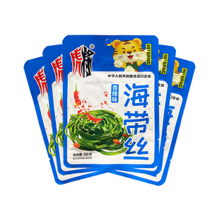 虎将香辣海带丝32g小袋开袋即食四川特产夹馍拌面早餐配粥下饭菜