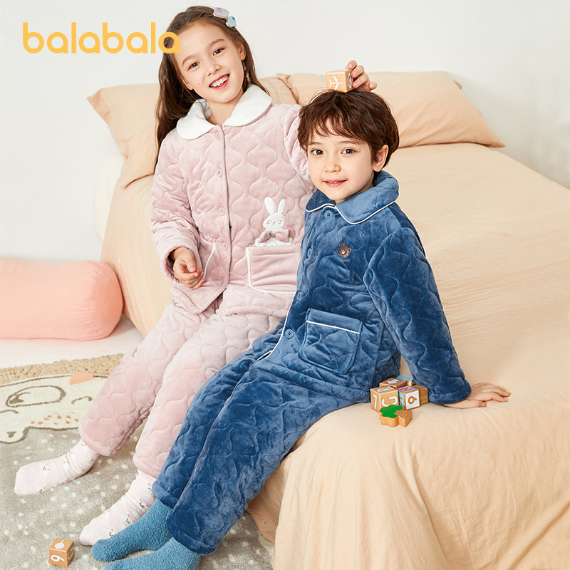 巴拉巴拉女孩中大童舒适睡衣套装
