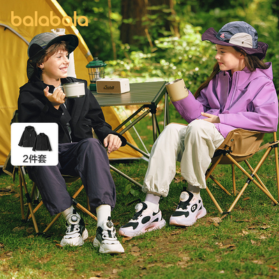 巴拉巴拉冲锋衣儿童防水三合一