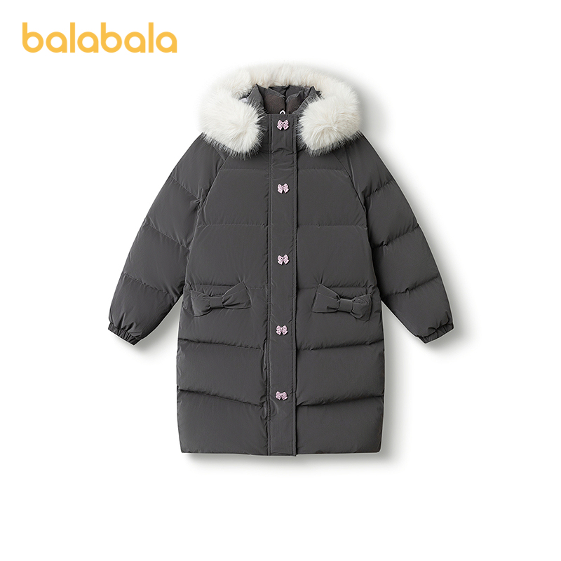 【商场同款】巴拉巴拉童装女童羽绒服2025年新款加厚长款外套冬季