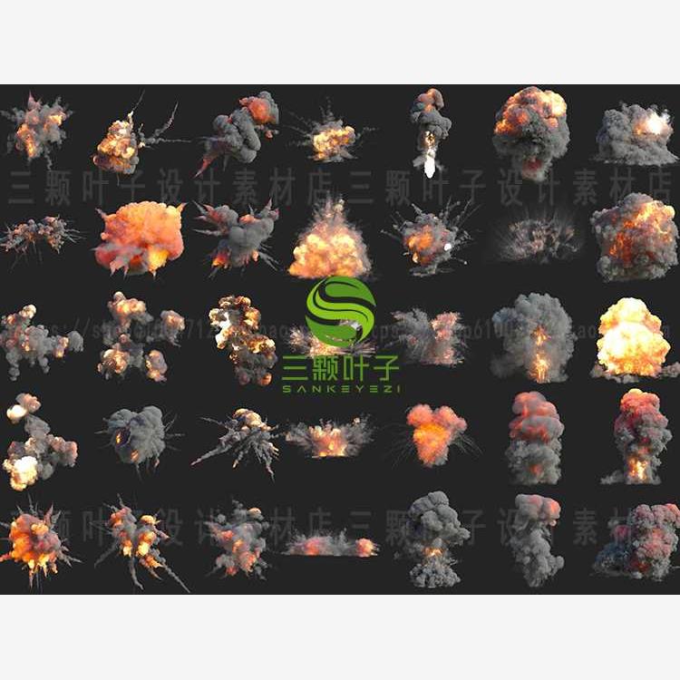 blender390款VDB云朵烟雾火花火焰烟花爆炸特效数字云 资产库3566