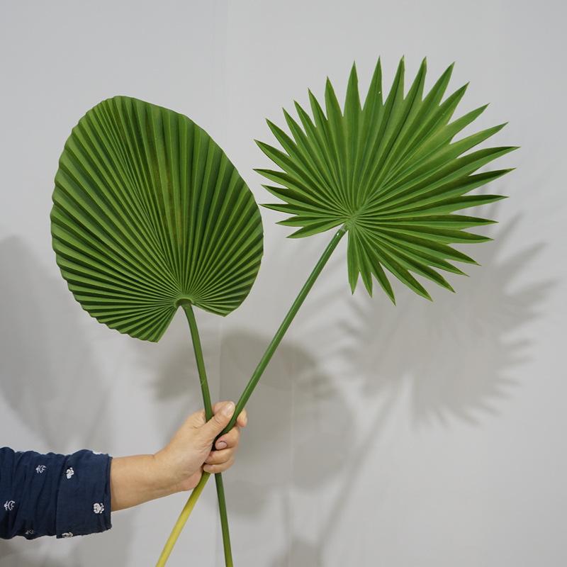 高品质仿真植物pu葵叶扇叶绿色