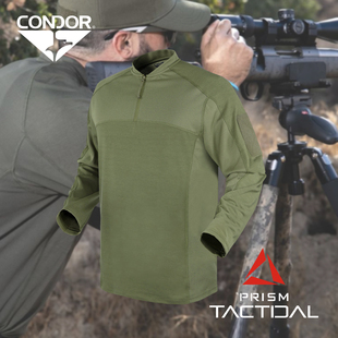 美国Condor 三叉戟长袖战斗上衣1/4拉链低领吸湿排汗训练户外运动